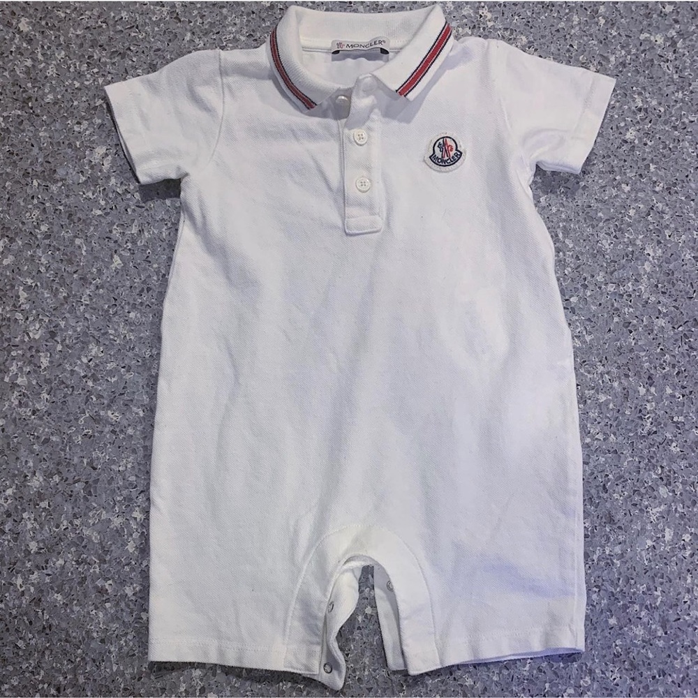 Moncler Logo Patch Pique White